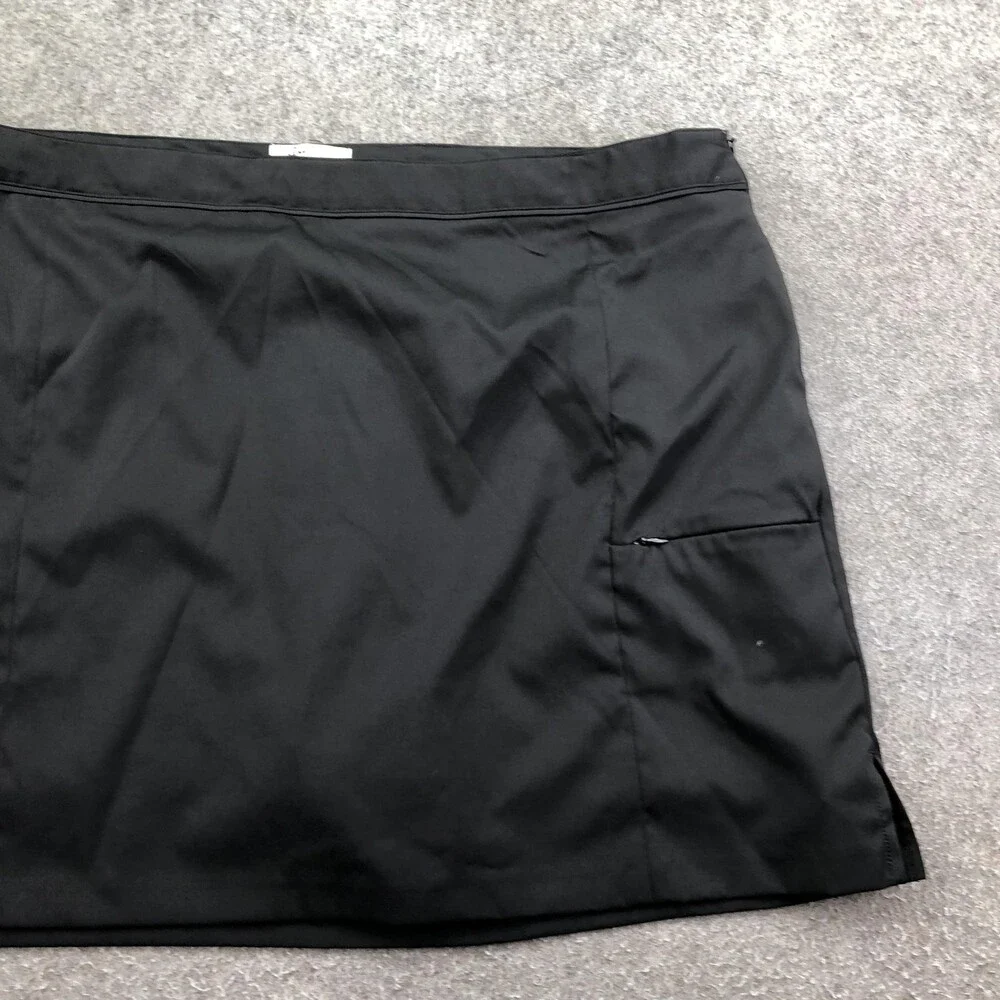 Greg Norman Skirt Womens 20W Black Stretch Lined Pockets Knee Length Career